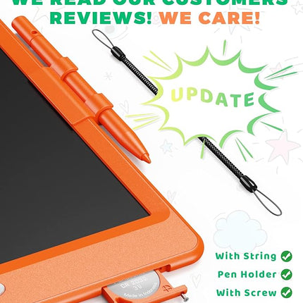KOKODI LCD Writing Tablet, 10 Inch Colorful Doodle Board Drawing Tablet, Erasable Reusable Electronic Drawing Pads, Educational and Learning Toy for 3-6 Years Old Boy and Girls