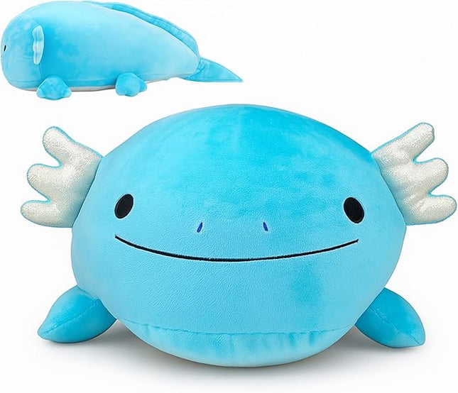 Pineapple Axolotl Plush Toy, 24" Axolotl Stuffed Animal Plushie, Giant Squish Toy, Cute Plushies Kawaii, Gifts for Kids, Girls, Boys, Toddlers (Blue)