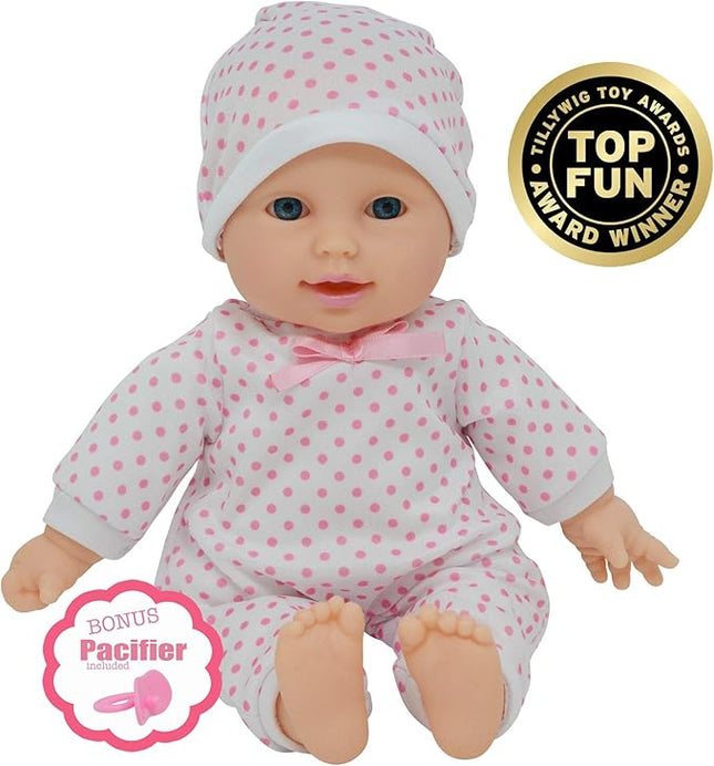 11 inch Soft Body Boy Baby Doll in Gift Box - Doll Pacifier Included -Toy Dolls for Boys and Toddlers (Caucasian)