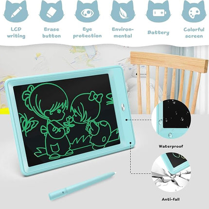 bravokids 10 Inch LCD Writing Tablet for Kids, Erasable Drawing Tablet for Toddlers, Doodle Board for Boys, Learning Painting Pads Toys, Christmas Birthday Gifts for 3 4 5 6 Years Old Girls