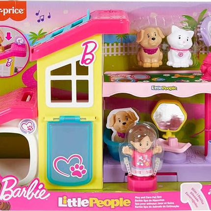 Fisher-Price Little People Barbie Toddler Toy Play and Care Pet Spa Playset with Music & Sounds for Pretend Play Kids Ages 18+ Months