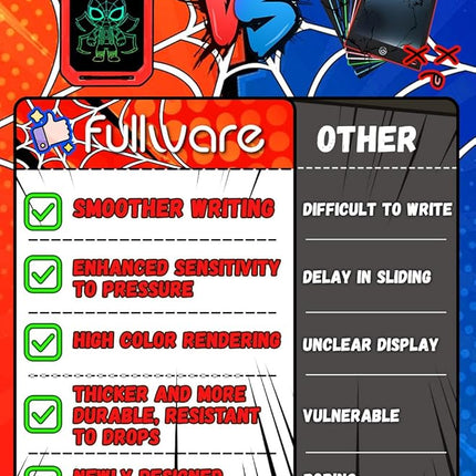 LCD Writing Tablet for Kids 10 Inch Spider Hero for Toddler 3 4 5 6 7 8 - Paint, Doodle Board, Drawing Pad - Travel Toys, Road Trip Car Activities, Birthday Christmas Gift Boys & Man