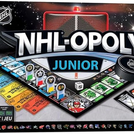 MasterPieces Kids & Family Board Games - NHL League Opoly Jr. - Officially Licensed Board Games for Kids, & Family