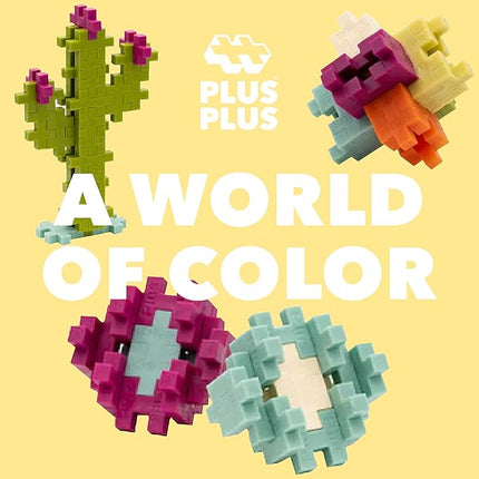 Plus Plus 240 Piece Interlocking Building Blocks for Kids, Open Ended Connecting Toys, Stem Bin Classroom Mini Manipulatives - Botanica Mix Play Tube