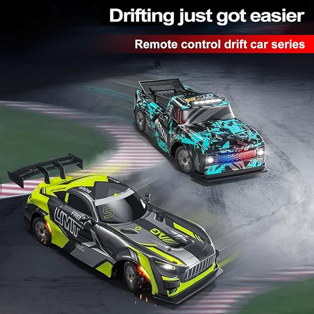 RC Drift Car, 1:16 Scale Remote Control Vehicle for Drift and Race, 2.4GHz 4WD High Speed 20+KM/H Racing Car with LED Lights, Hobby RC Cars Toy Gifts for Teen Adults