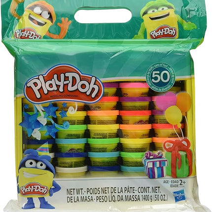 Play-Doh Modeling Compound 50- Value Pack Case of Colors , Non-Toxic , Assorted Colors , 1-Ounce Cans
