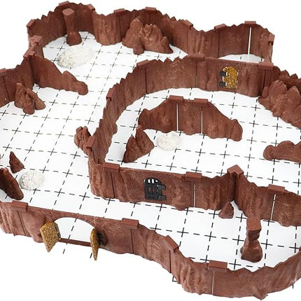 Goblin Cavern Set - Mini Dungeon Castle Cavern DND Terrain for Tabletop RPGs, Dungeons & Dragons, Pathfinder, War Gaming, and More! - by DCD (64+pcs, 1.4sqft, 8areas)