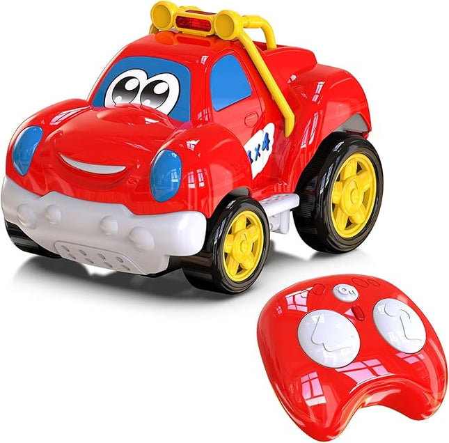 Toddler Remote Control Car Pickup Truck Toy for Kid Cartoon RC Vehicle for Toddlers 1-3 Durable Construction for Boys & Girls