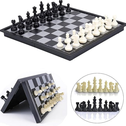 Chess Sets Magnetic Board Games - 11.8 Inches Travel Chess Board, Foldable & Portable Gifts Classic 2-Player Strategy Family Games Educational Toys for Teens and Adults