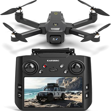 GPS Drones with Camera for Adults 1080P, 4.5"LCD Screen Control and Follow Me, 5GHz FPV Real-Time and GPS Auto Return, Up to 32G SD Card, RC Quadcopter drone Beginner, Long Flight Time Under 249g