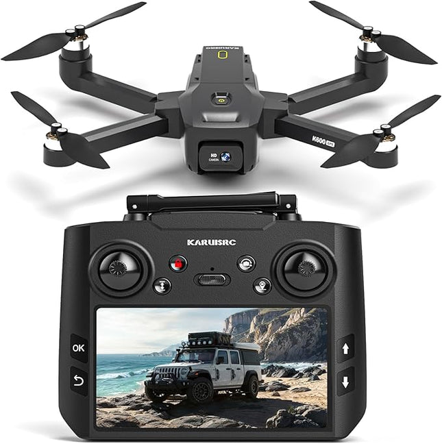 GPS Drones with Camera for Adults 1080P, 4.5"LCD Screen Control and Follow Me, 5GHz FPV Real-Time and GPS Auto Return, Up to 32G SD Card, RC Quadcopter drone Beginner, Long Flight Time Under 249g