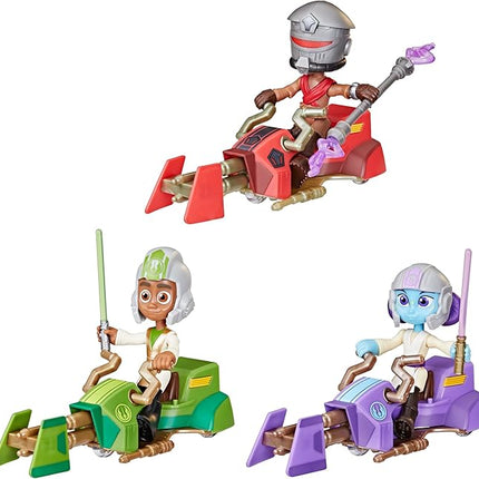 Star Wars: Young Jedi Adventures Speeder Adventure Pack, 3-Pack Action Figures & Vehicles, 4-Inch Scale Preschool Toys for 3 Year Old Boys & Girls (Amazon Exclusive)