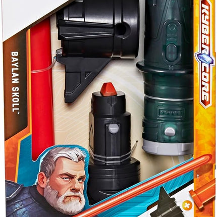 STAR WARS Lightsaber Forge Kyber Core Baylan Skoll, Officially Licensed Orange Customizable Lightsaber, Toys for 4 Year Old Boys and Girls