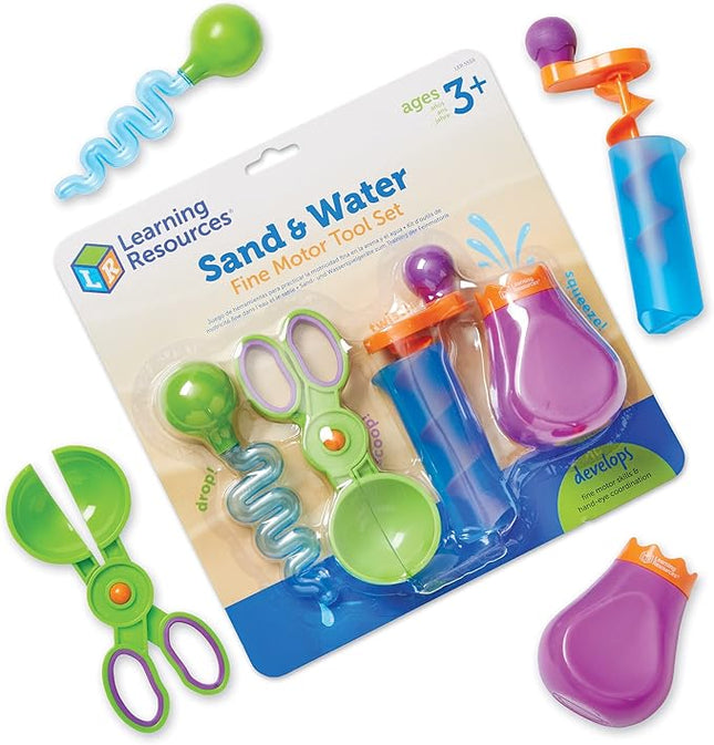 Learning Resources Sand & Water Fine Motor Set - Fidget Toys, Water Bin Play, Toddler Daycare Essentials Games Tools, Homeschool and Preschool, Montessori for Kids, Gifts for Boys and Girls