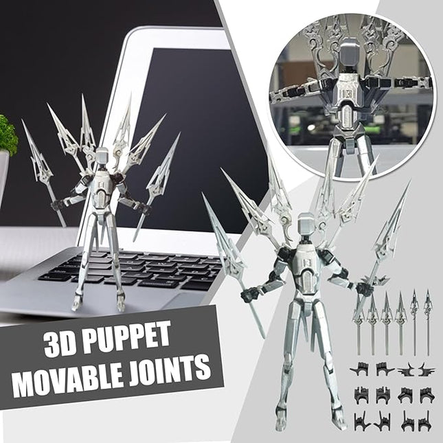 T13 Action Figure (Assembly Completed) Titan 13 Dummy 13 Action Figure Robot 13 Dummy 13 Figure 3D Printed Articulated Multi-Jointed Movable Robot Model (Ma Cha-SL)