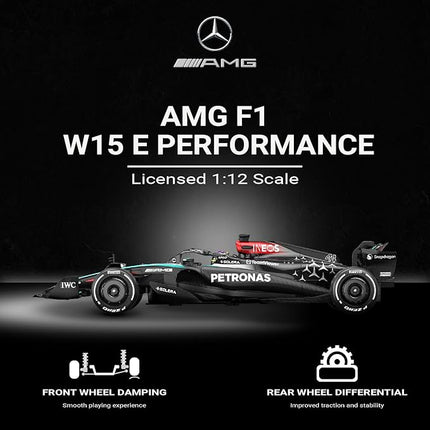 Voltz Toys Mercedes-AMG F1 W15 1:12 Scale RC Car – Officially Licensed Formula 1 Remote Control Race Car, 2.4GHz for Boys, Girls and Collectors (1:12 Mercedes-AMG F1 W15)
