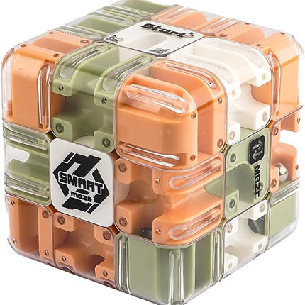 Large 3D Labyrinth Puzzle Maze Cub - an Engaging Brain Teaser Toy, high Difficulty,Suitable for Adults, Children,and Teenagers with Brain teasers,3D Maze Magic Cubes, Brain Training (Green)