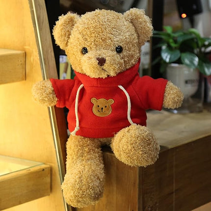 11.8 inches Teddy Bear Stuffed Animals Soft Plush Cute Teddy Bear Doll for Boys Girls (Red)