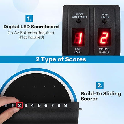 KOTEK Air Hockey Table, 42 Inch Air Hockey Arcade Table with 2 Pushers, 2 Pucks, LED Scoreboard & Electric Motor Fan, Table Top Air Hockey Game for Kids & Adults, Game Room, Home, Office, Club