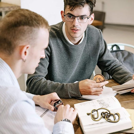 Fun Metal Brain Teaser Puzzle Games - Adults Mind 3D Toys -Teens IQ Insight Challenge - Educational Gift for Ages 12+ （3PCS）