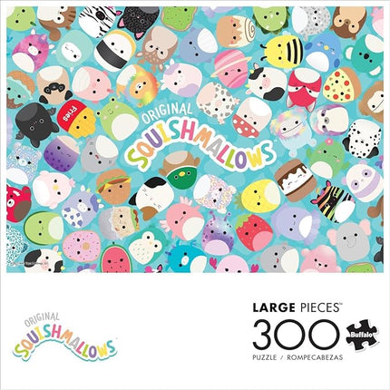 Buffalo Games - Squish Mallow - Squishmallow Friends - 300 Piece Jigsaw Puzzle for Adults Challenging Puzzle Perfect for Game Nights - Finished Size is 21.25 x 15.00