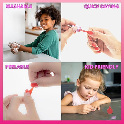 Barbie Cosmetic Makeup Set for Girls with Super Sparkly Lip Gloss Nail Polish and Nail Stickers 11 Pieces, Perfect for Parties Sleepovers Makeovers, Birthday Holiday Gift, Ages 3+, By Townley Girl