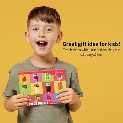 100 Piece Donuts Jigsaw Puzzle for Kids Teens Age 4-8 Gift Family Time (Popsicles)