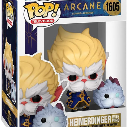 Funko POP TV: Arcane LOL– Heimerdinger with Poro - Arcane: League of Legends - Collectable Vinyl Figure - Gift Idea - Official Merchandise - for Kids & Adults - TV Fans - Model Figure for Collectors