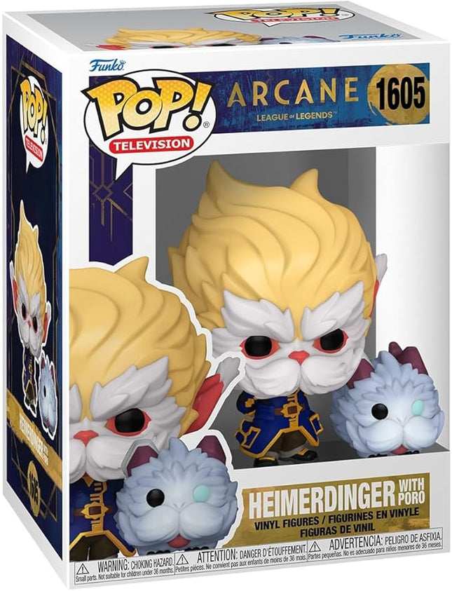Funko POP TV: Arcane LOL– Heimerdinger with Poro - Arcane: League of Legends - Collectable Vinyl Figure - Gift Idea - Official Merchandise - for Kids & Adults - TV Fans - Model Figure for Collectors