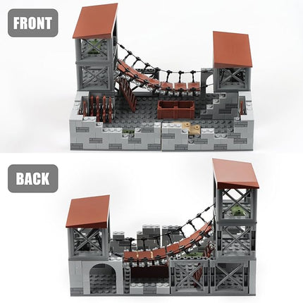 Finger Rock Military Series Small Suspension Building Set, WW2 Army Mini War Accessories Kits, DIY Defence Base Guard Tower Guns Army Supplies Block Toy for Kids 8-14