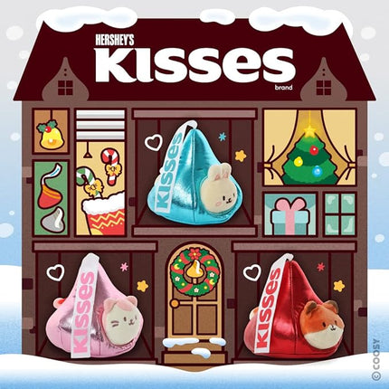 Anirollz Stuffed Animal Plush Toy - Official Hershey Kisses Chocolate Toy Blanket Outfitz Doll | Soft, Squishy, Warm, Cute, Comfort, Safe | Pillow with Fox - Valentine's Day Gift 4" Foxiroll