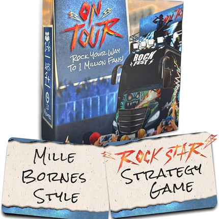 On Tour – Music Themed Card Game for Families, Mille Bornes Style | Teens & Adults | Fun Party Board Game, Travel Game, and Family Game Night Favorite 3-6 Players