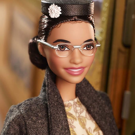 Barbie Inspiring Women Series Rosa Parks Collectible Doll, Wearing Fashion and Accessories, with Doll Stand and Certificate of Authenticity