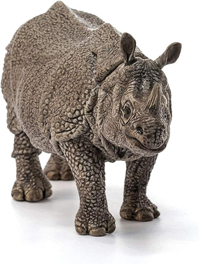 Schleich Wild Life, Animal Figurine, Animal Toys for Boys and Girls 3-8 Years Old, Indian Rhinoceros, Ages 3+