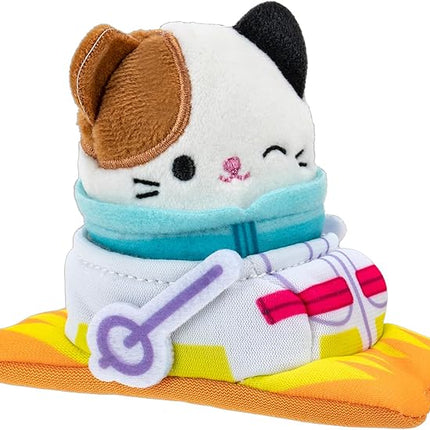 Squishville by Original Squishmallows Ski Chalet - Includes Four 2-Inch Skis, Snowboard, Snowman, Chair, Bed, and Playscene with Ski Slope - Amazon Exclusive