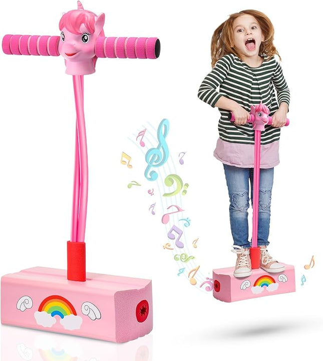 CUUGO LET'S GO! CG Jumping Promotes Growing Taller- Pogo Stick Foam Pogo Jumper for Kids, Toys for 3-12 Year Old Boys Girls Outdoor Toys Indoor Toys Fun Gifts Christmas Stocking Stuffers Gifts