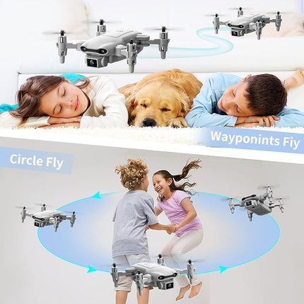 4DV9 Mini Drone with 1080P HD Camera for Kids FPV Live Video RC Quadcopter for Adults Beginners Toys Gifts,Altitude Hold, Waypoints Functions,One Key Start,3D Flips,3 Batteries,Gray
