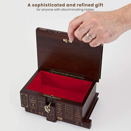 Bits and Pieces - Elegant Treasure Box - Premium Quality Jewelry Box - Secret Box with Brainteaser Puzzle for Gifts or Valuables - 7 x 5 x 3 ¾ inches