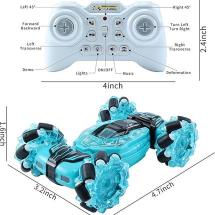 GRANTLEY Remote Control Car, Gesture Sensing RC Stunt Car, 4 WD Off-Road Race Car, 2.4Ghz Hand Controlled Remote Control Drift Cars for 4-6 8-12 Boys Girls Kids