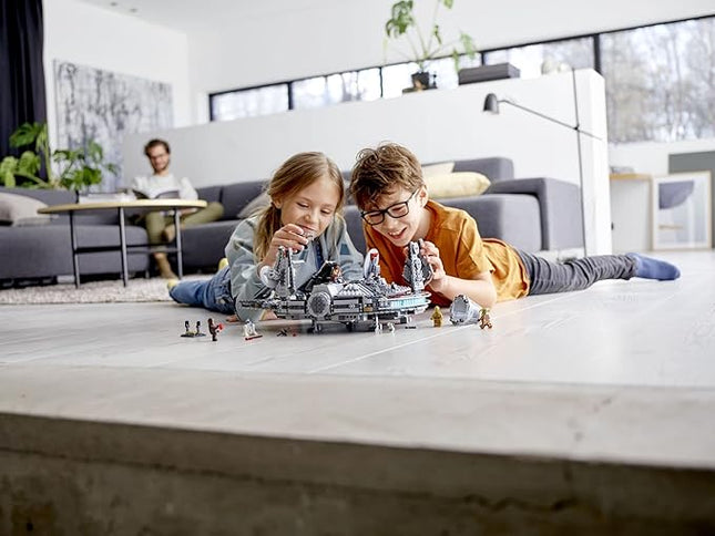 LEGO Star Wars Millennium Falcon 75257 Building Set - Starship Model with Finn, Chewbacca, Lando Calrissian, Boolio, C-3PO, R2-D2, and D-O Minifigures, The Rise of Skywalker Movie Collection