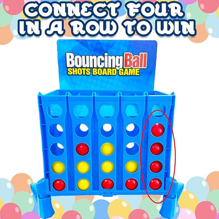 Table Bounce Balls Shots Game,Point Games Bounce 4 in a Row,Bounce Ball Party Game for Kids Games and Gifts