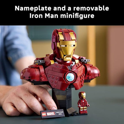 LEGO Marvel Iron Man MK4 Bust - Building Kit for Adults, Ages 18+ - Includes Iron Man Minifigure - Collectible Model for Super Hero Fans - Gift for Men and Women - 76327