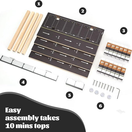 Display Case for Hot Wheels & Matchbox, 1/64 Scale Diecast Toy Car Storage, Parking Garage Diorama - Freestanding Storage with 4 Levels 24 Spots Maximum 40 Cars