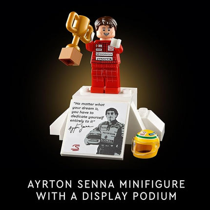 LEGO Icons McLaren MP4/4 & Ayrton Senna Minifigure Model Car Kit - Buildable F1 McLaren Set for Adults, Ages 18+ - Gift for Birthdays - 10330