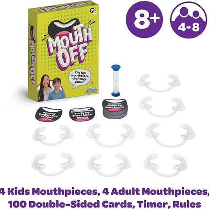 Mouth Off Card Game - Family Games for Kids and Adults, Guess The Phrase Before The Timer Runs Out, Family Game Night, 4-8 Players, Ages 8+