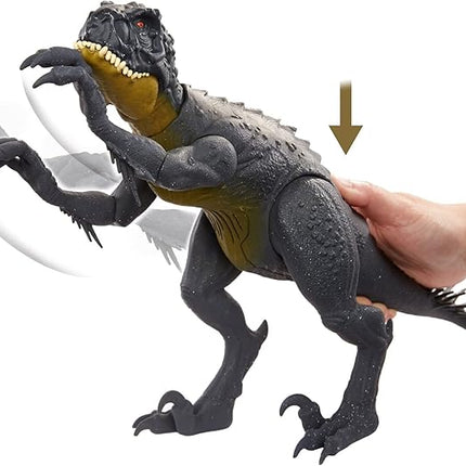 Mattel Jurassic World Toys Slash ‘N Battle Scorpios Rex Action & Sound Dinosaur Figure Camp Cretaceous with Movable Joints, Slashing & Tail Whip Motions & Roar Sound, Kids Gift Ages 4 Years & Up