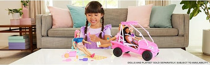Barbie Mysteries: Beach Detectives Playset with Beach Buggy Toy Car & 10+ Accessories, Including Beach Chair & Towel