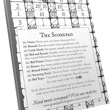 Grandpa Beck's Games Replacement Score Pads for Skull King - The Ultimate Pirate Trick Taking Game | from The Creators of Cover Your Assets & Cover Your Kingdom