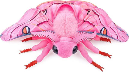 Head Hawkmoth Plush, Simulation Hawkmoth Stuffed Animals -10 inches, Moth Plushie Model Collction, for Moth Lovers, Kids, Pink, S