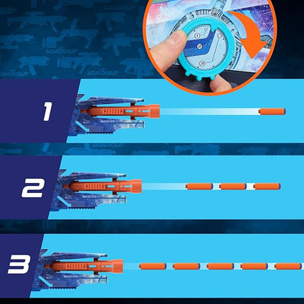 Nerf Loadout Galactic Commander Motorized Blaster, 3 Firing Modes, 3 Attachment Accessories, 48 Nerf N1 Darts, Kids Toys & Gifts, Ages 8+